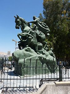 Sýrie Damašek Saladinova socha
