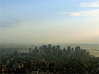 Západ slunce nad Manhattnem New York